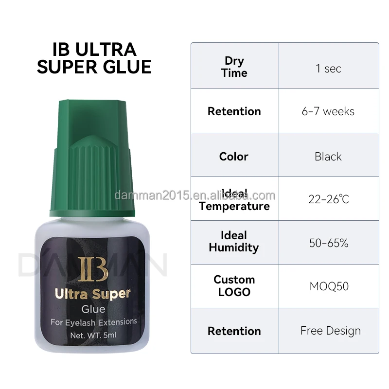 I-Beauty Eyelash Extension - IB Ultra Super Glue 5ml Long Lasting Strong Adhesive For Eyelash Extension