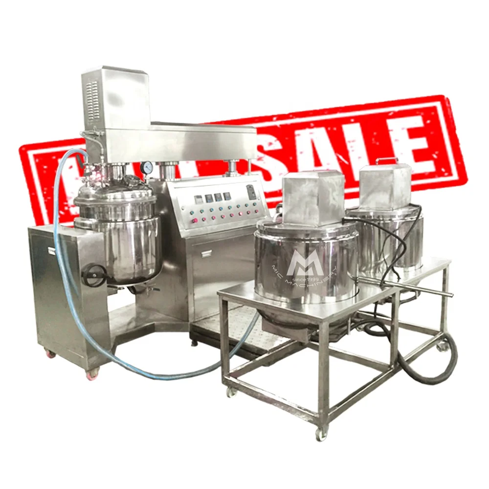 Компактный вакуумный гомогенизирующий смеситель для косметического крема, 50 л