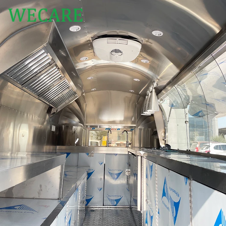 Wecare CE/DOT 500*210*210 см мобильный foodtruck концессионный продовольственный прицеп airstream грузовик с полностью оборудованной кухней