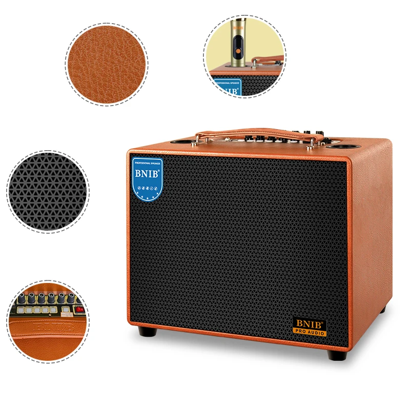 The New Listing Multifunction Outdoor Speaker Good Quality Leather Bluetooth Speaker With 2 Mic