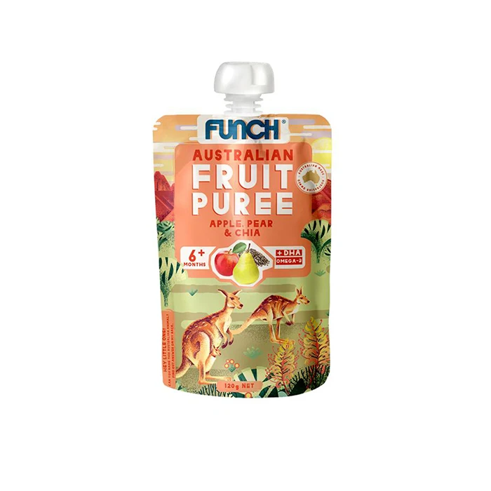 Вкусные Свежие фрукты пюре яблоко груша Чиа ДГК 120 г детская еда на боку портативный пакет присоске