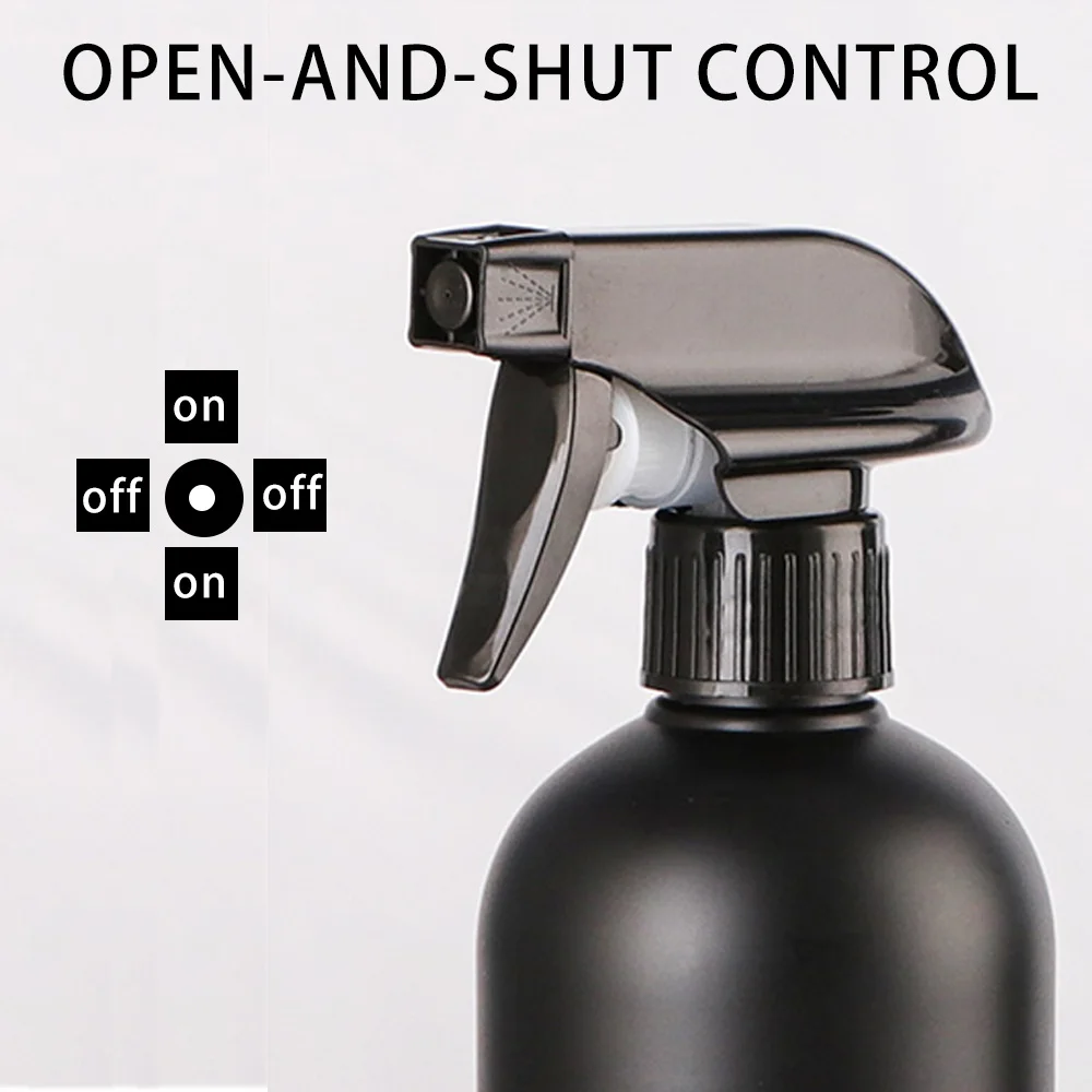 Wholesale 500ml 17oz Refillable Plastic Hdpe Matte Black Empty Cleaner Trigger Spray Bottle