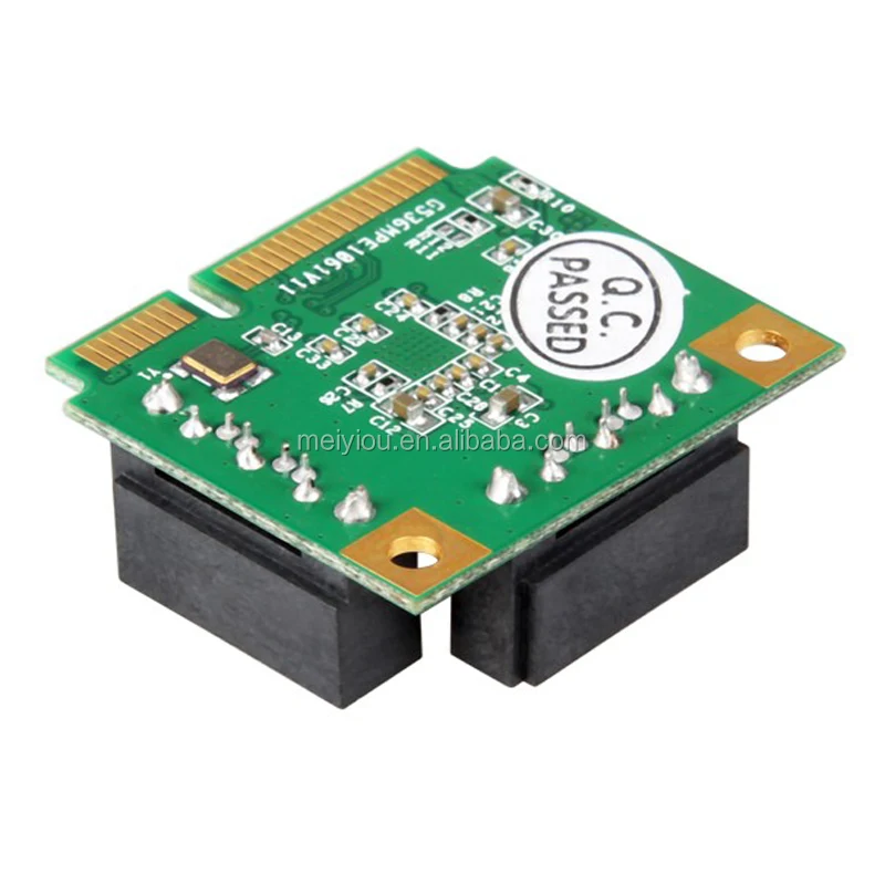 RAID 2-Ports SATA 3.0 mini PCIe Controller Card mini PCI-e to Dual SATA III 6Gb converter + RAID0 RAID1 JOBD bracket