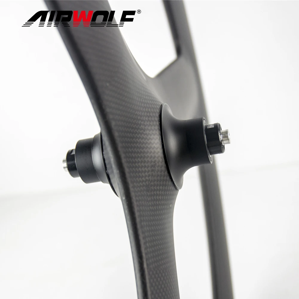 700C carbon wheelset 65mm Tri spoke road wheel,Clincher/Tubular with 23mm width 3 spoke carbon bike wheels