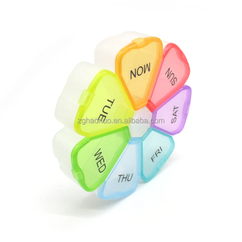 7 Days Pill Storage Cases Thick Pills Organizer Portable Travel Medicine Box Sturdy Material Weekly Pill Box