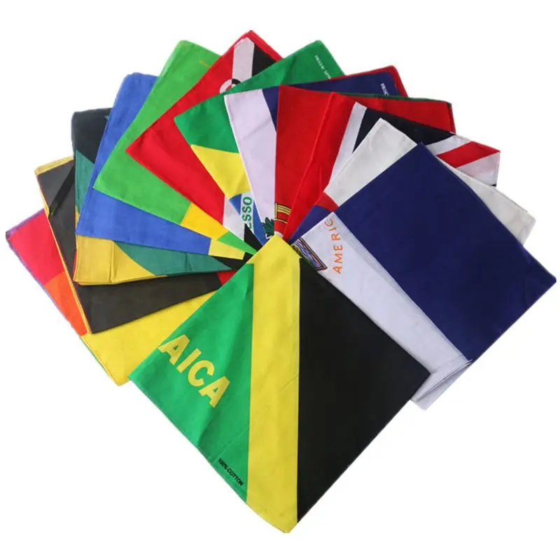 High Quality Fashion Cooling Face Scarf Custom Cotton Country Caribbean Flags Bandana