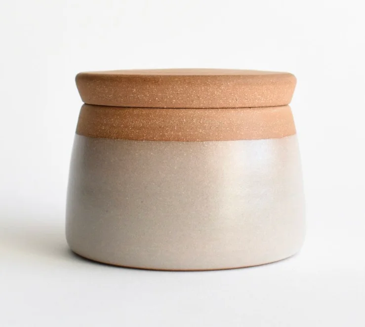 French Butter Crock Pottery Unique Design French Ceramic Butter Dish/Keeper allowing keeping butter at room temperature