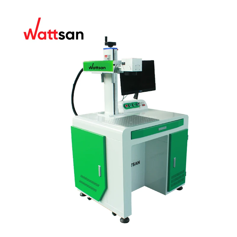 Wattsan 20w/30w/50w/70w/100w fiber laser marking machine price /fiber laser engraver/laser marker on metal