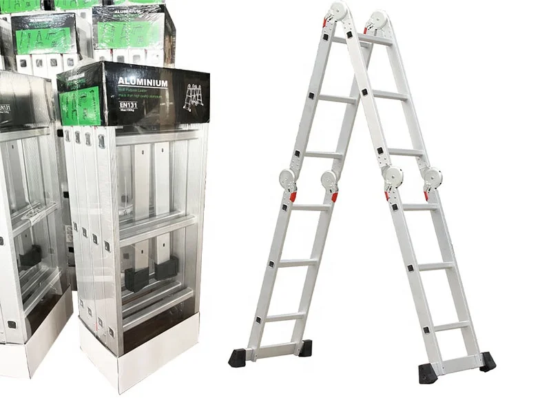 Useful locking configuration multi purpose ladder 4x4 foldable ladder platform household