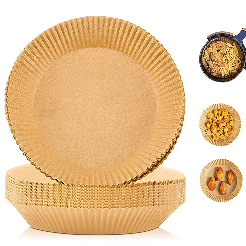 Food Grade Non-stick Air Fryer Disposable Paper Liners for Frying Baking Cooking Roasting Microwave