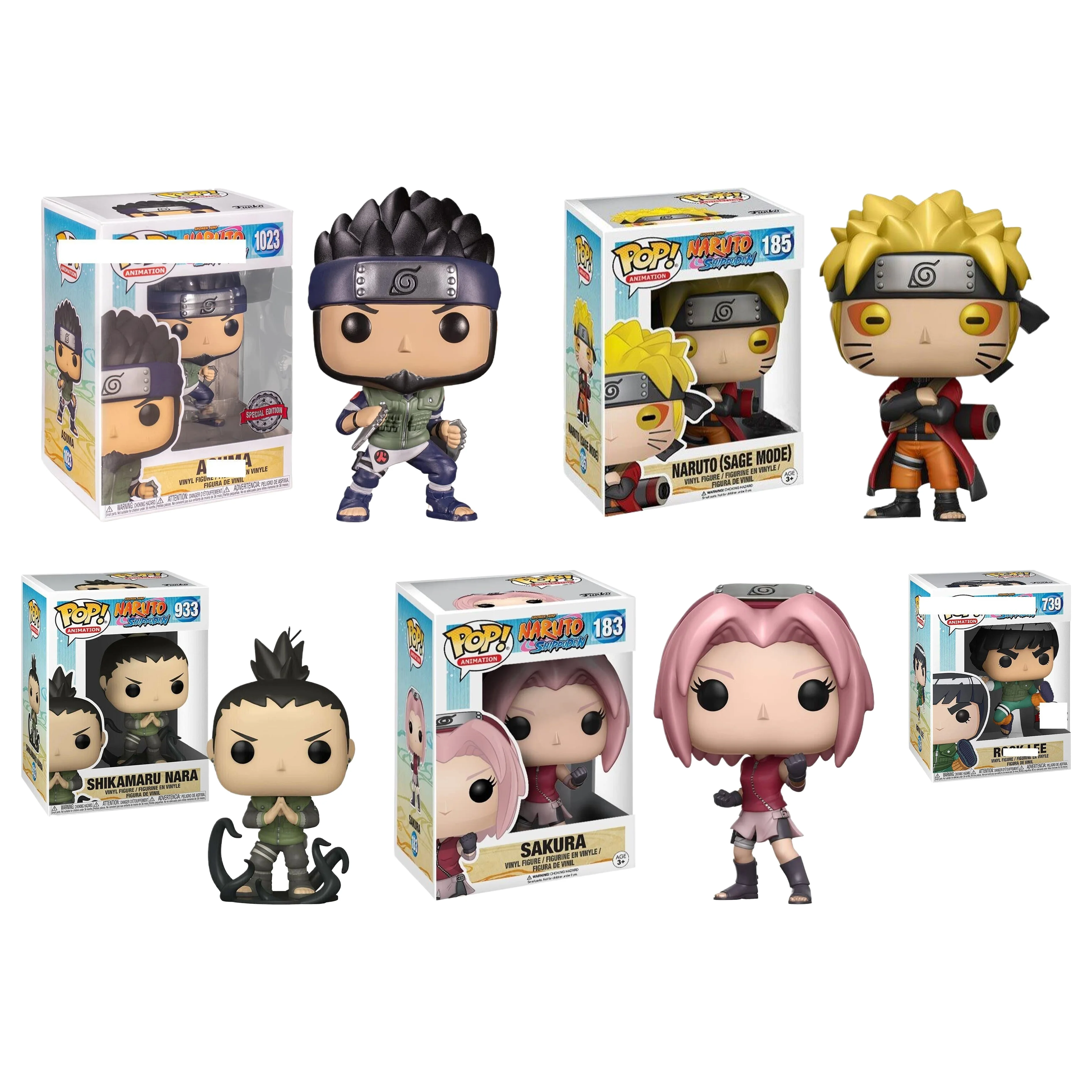 wholesale 10cm Japan anime ninja series Action model toys pop Haruno Sakura PVC kids toys with pops protector Action Figures