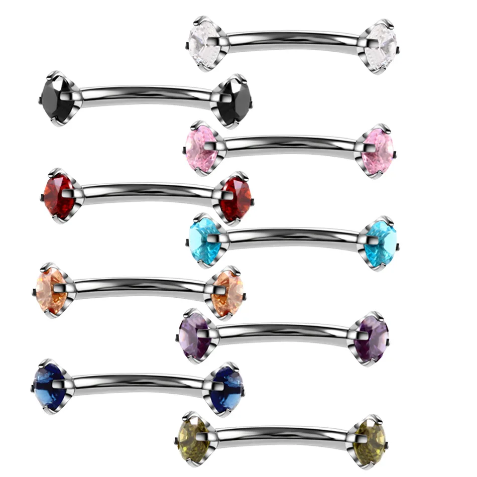 Hot trend mini diamond lip stud stainless steel jewelry piercing eyebrow studs nose ring wholesale