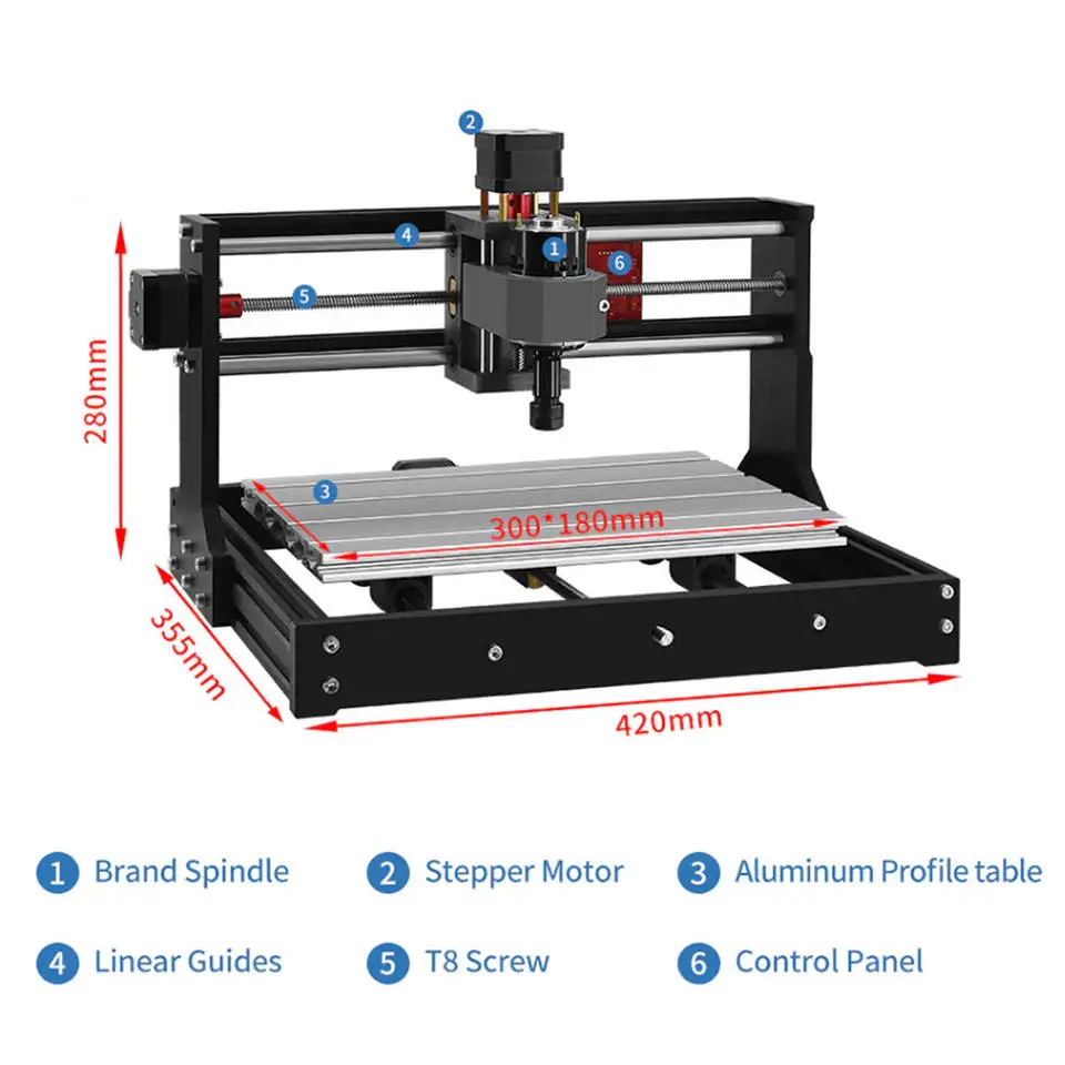 Мини Diy CNC 3018 PRO Router Комплект GRBL лазерная гравировальная машина 2500mW 5500mW
