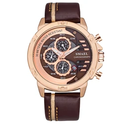 SMAEL 9060 custom logo 30M waterproof classic vintage alloy analog wrist hand watch men boys online shopping
