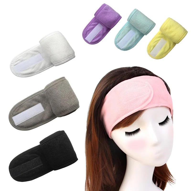 Fashion Cheap Custom Spa Facial Headband Care Turban Elastic Head band For Women