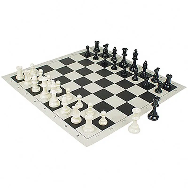 20 Inch Manufacturer Direct Sale Waterproof Foldable Chess Teaching Board Game Silicone Chess Board Mat