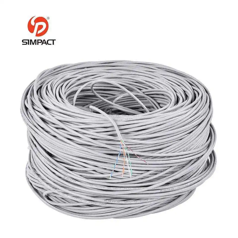 Factory Supply High Quality Pvc/Pe/Lszh/Cmp/Cmr Jacket 1000Ft 4Pr 24Awg Cable Utp Cat 5E Outdoor Copper
