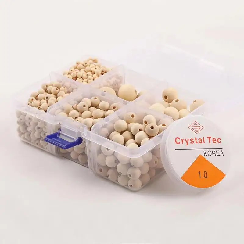 Multi-size Natural Wood Bead Eco-friendly Wooden Spacer Beads Bracelet Jewelry Making Accessories
