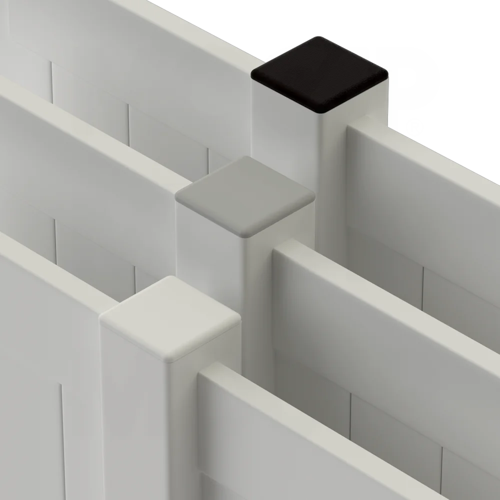 Plastic end caps for aluminium profile railings pipe and tube