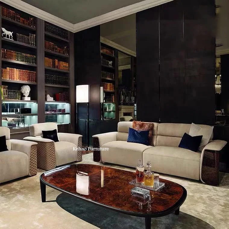 Chesterfield Luxury Genuine Leather Living Room Home Furniture Nordic Big Design Wooden Classical Arabic Sofa Sets