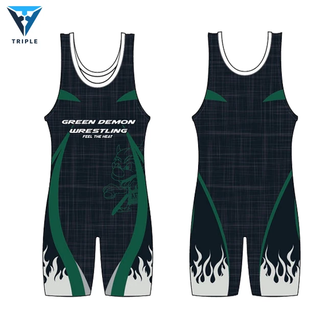 custom full professional cool dry youth wholesale wrestling singlet