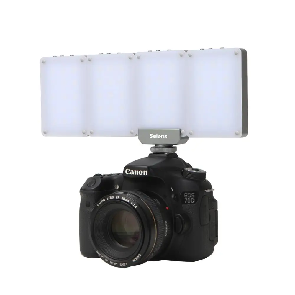 Selens Portable Mini 5500K Magnetic LED Light Fill Ligth For DSLR Video Studio Phone Camera  with 20 colors Gels Filter Kit