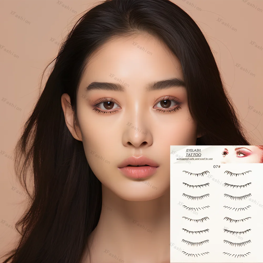 New Fashion Popular Waterproof Cosmetic Face Makeup Temporary Lower Eyelash Tattoo Sticker