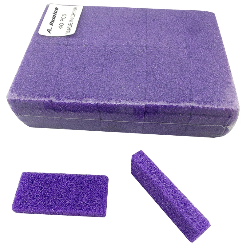 Wholesale purple yellow disposable pedicure pumice stone for feet hard skin callu