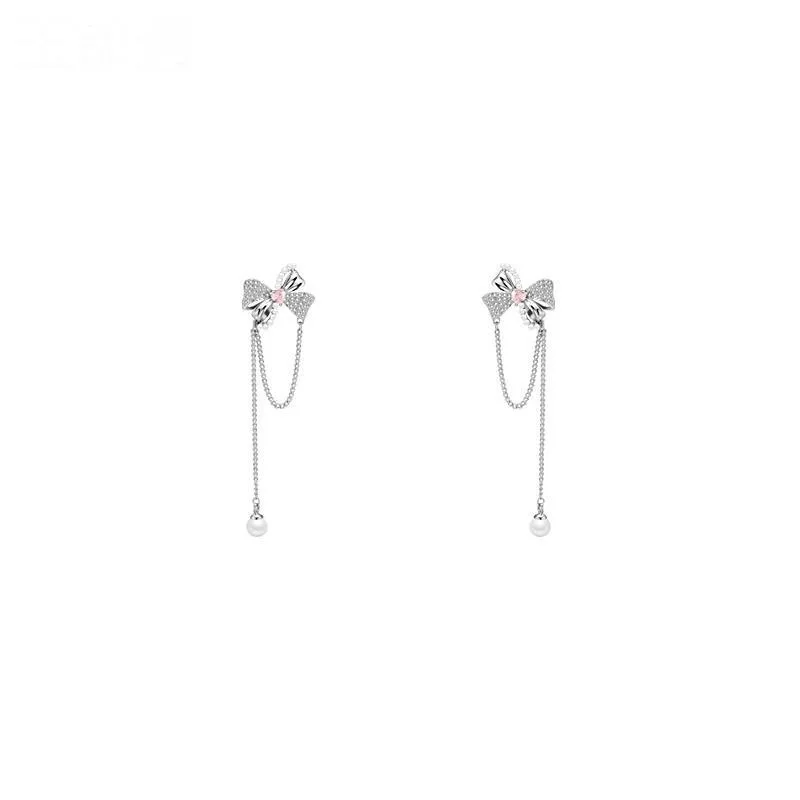 2024 New Fine Jewelry No Piercing Earring Clip On Earrings For Women 1 Piece Bow Earrings