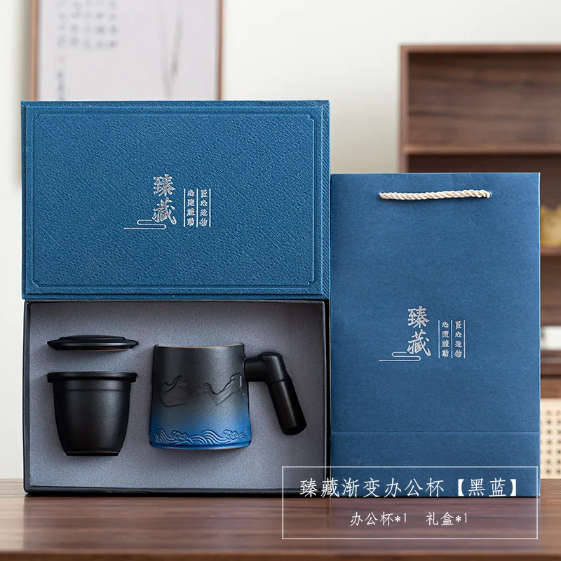 Top sales gift sets for men Flask A6 notebook fountain pen ink refill surprise gift set box packaging