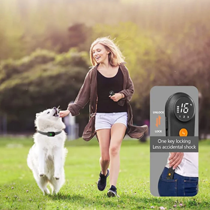 XCHO Automatic Anti Bark Shock Electric  IP67 Waterproof 500m range Pet Dog Training Collar with remote Control