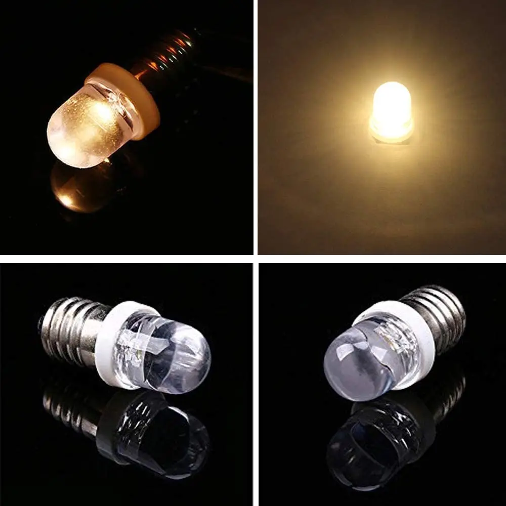 E10 10x28mm screw base LED 6V warm white light remote control indicator bulb signal bulb