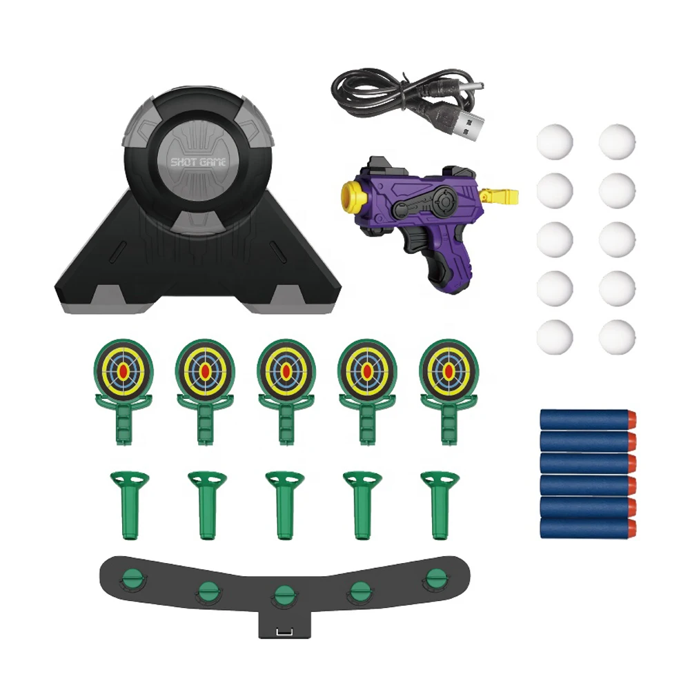 Плавающий шар стреляющий мишень пистолет игрушечный с мягкими пулями в сборе для продажи