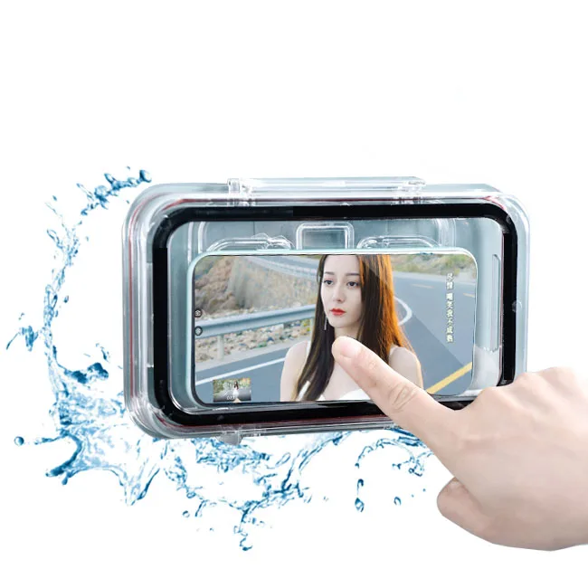 
Waterproof cell phone case for bathroom Storage non-perforating toilet Kitchen oil fume proof bracket dust fog proof 
