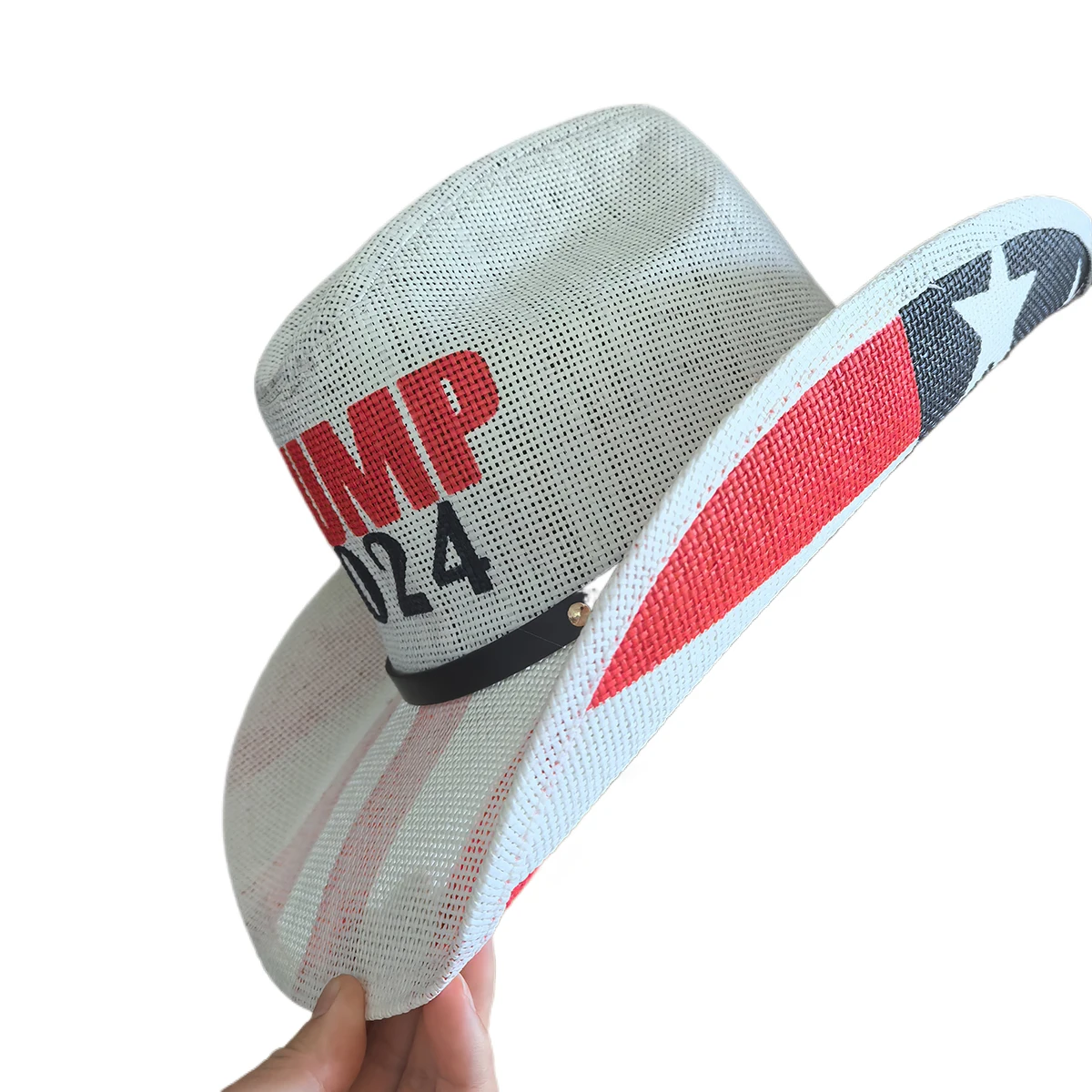 2024 Election Campaign MAGA Slogan Straw Hats Promotion American Flag printing Cowboy Hats
