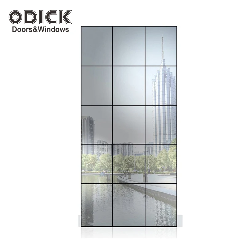 ODICK 2023 invisible frame with low-e glass hurricane resistant environmental curtain wall for hotel facade decoration