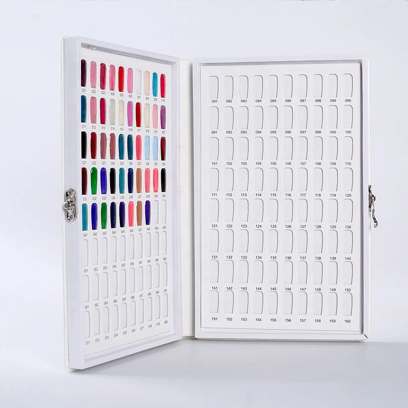 High Quality Nail Tips Swatch Practice Acrylic Nail Gel Polish Color Chart Display Box Book