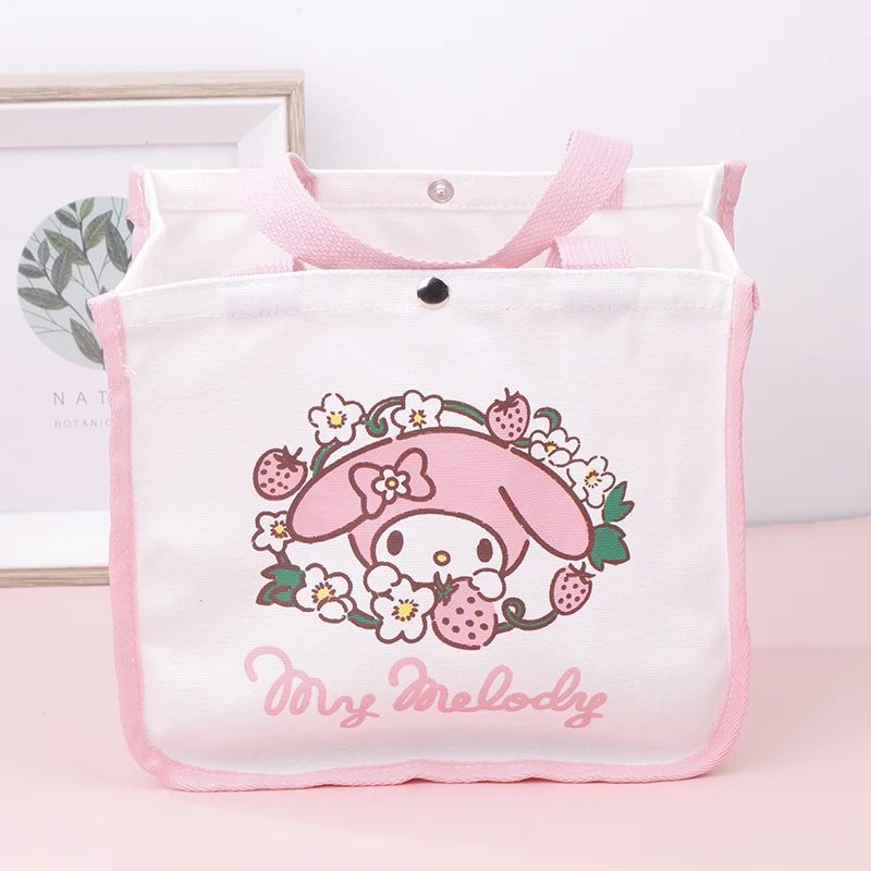 Sanrioed 3D Printed Melody Cinnamoroll Cartoon Lunch Bag Primary Secondary School Students Insulation Lunch Box Handbag