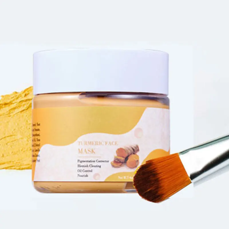 Best Custom Cosmetic Facial Mask Tumeric Clay Mask Bentonite Skin Care Detox Whitening Turmeric Mud Face Mask