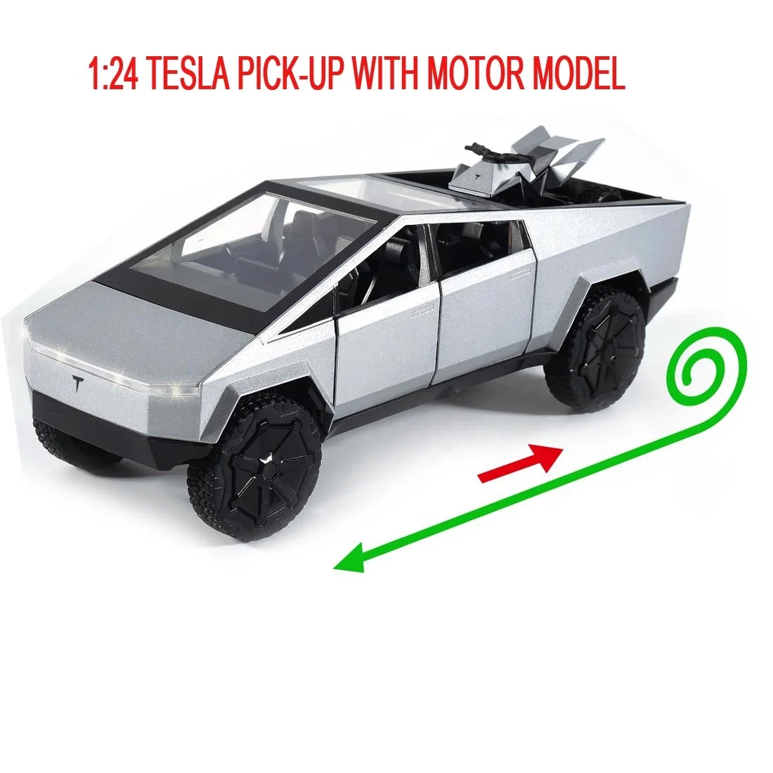 NEW 1:24 TESLA  Die Cast Model Car with Door Opening Engine Hood & Trunk Opening,Pull Back Alloy Toy Car With Lights and Sounds