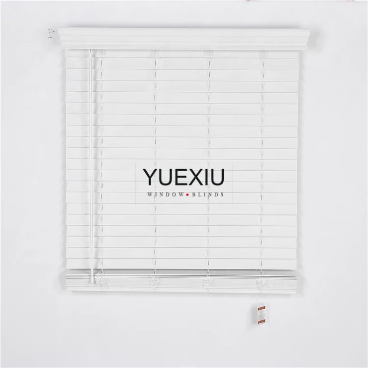 Hot Sale Manual Cordless Blind Wood Faux Blackout Shutter Venetian Blinds With High Quality