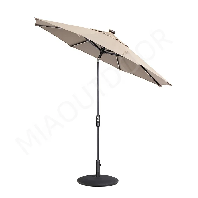 MIA Auto-tilt Crank Outdoor Solar Led Patio Garden Umbrella Light