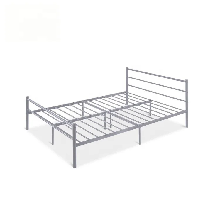 
New Design Knock-down Folding Queen Size Metal Bed Frame Bedroom Iron Metal Bed 