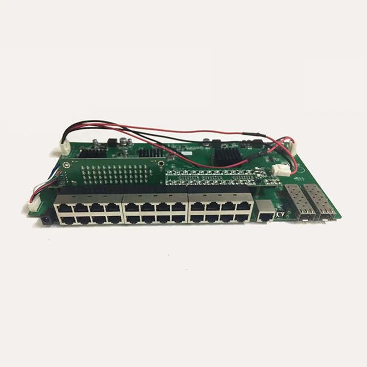 Power over Ethernet 24V passive PCB board 16 24 ports gigabit 2 uplink fiber SFP PoE switch for wireless AP