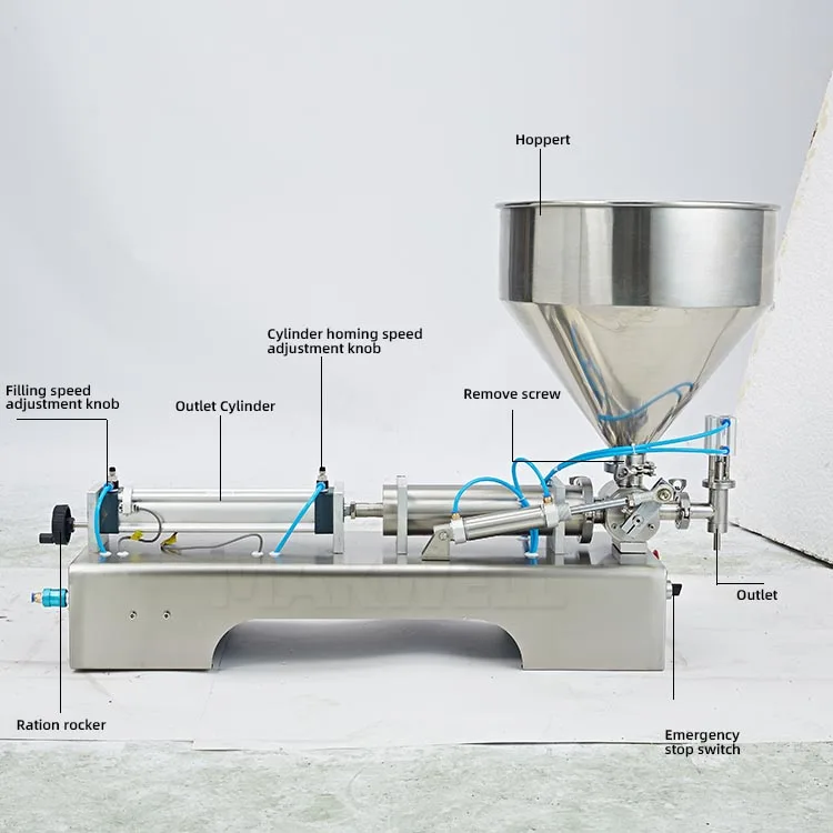MAKWELL Semi Automatic Pneumatic Liquid Honey Juice Sauce Soft Drink Tomato Paste Filling Machine