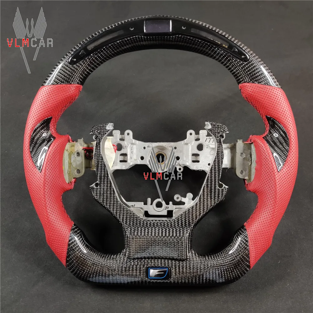 Private custom carbon fiber car steering wheel for Lexus IS250 IS350 ISF/ES/RX With shift LED display