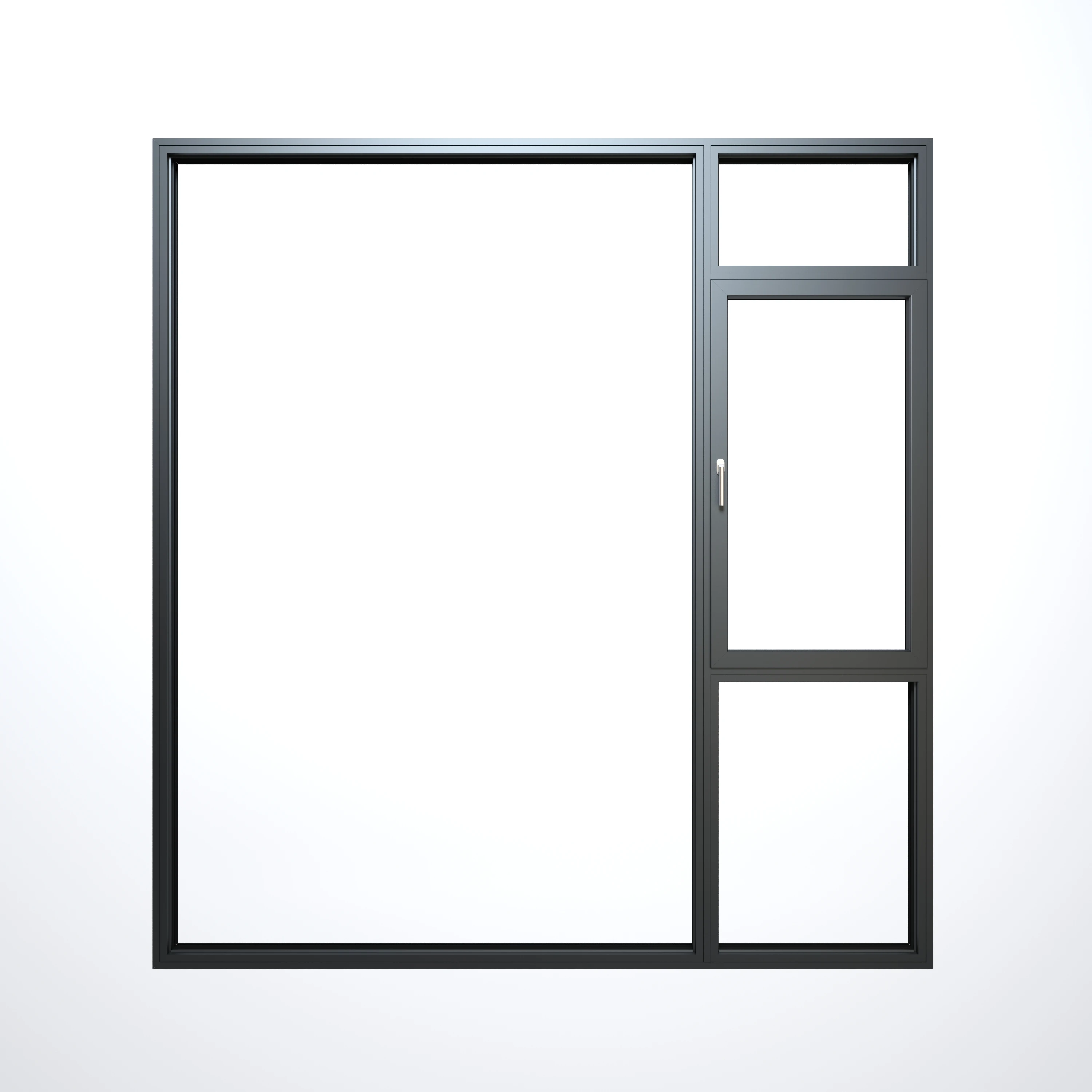 American Style Narrow Frame Glass Thermal Break Black Aluminum Windows Aluminum Casement Windows Door window frame