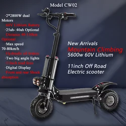2021 china 11inch  big wheel 5600w dual motor  off road electric off road scooter