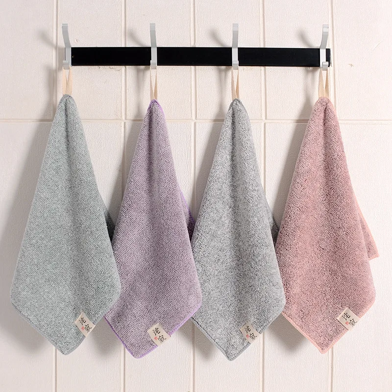 Super Soft Anti Bacterial Coral Fleece Facial Bamboo Charcoal Fiber Hand Hair Bath Towel