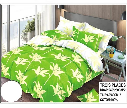 Wholesale JiaJia 6 pieces bedding sheets King size 100% cotton sheet set 3 Places Sheet Sets Drap Taie set AB design